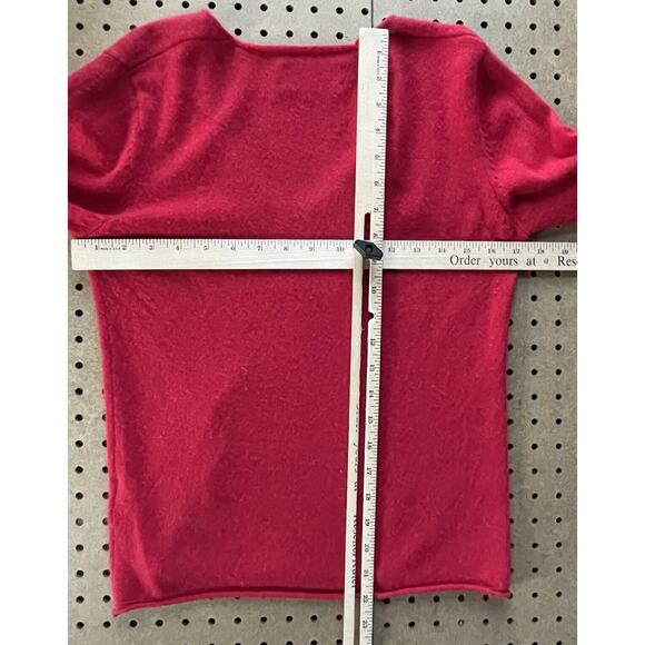 Zadig & Voltaire Deluxe Women’s V-Neck Sweater 100% Cashmere Red Size Small - Picture 7 of 10